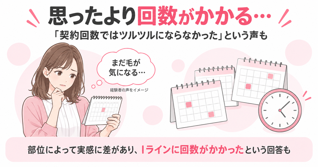 思ったより回数がかかる/完全にツルツルにならない